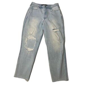 Hollister Ultra High Rise Mom Jean Vintage Stretch Light Wash Size 7R #1453